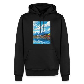 Seward Alaska Vintage Reiseposter WPA Souvenir - Männer Premium Bio Hoodie - Schwarz - Vorne - Nico (187cm)