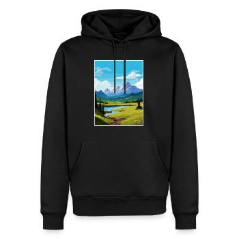 Chugach Alaska Vintage Reiseposter WPA Souvenir - Männer Premium Bio Hoodie - Schwarz - Vorne - Nico (187cm)