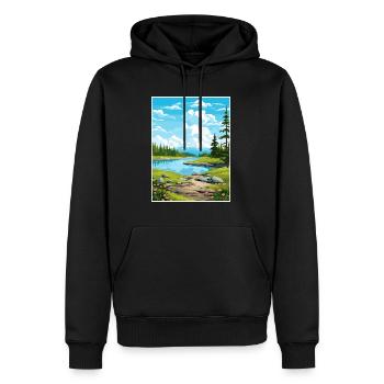 Soldotna Alaska Vintage Reiseposter WPA Souvenir - Männer Premium Bio Hoodie - Schwarz - Vorne - Nico (187cm)