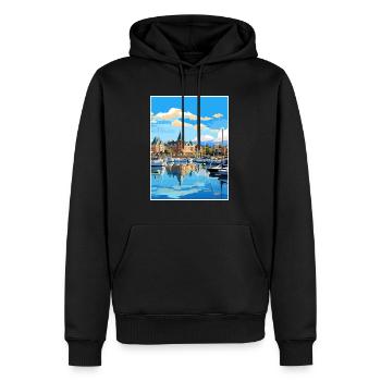 Victoria Canada Affiche de voyage vintage WPA Souvenir - Sweat à capuche Premium bio Homme - noir - Devant - Nico (187cm)
