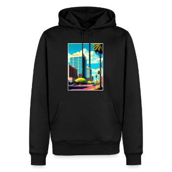 Glendale Arizona Vintage voyage affiche Souvenir - Sweat à capuche Premium bio Homme - noir - Devant - Nico (187cm)