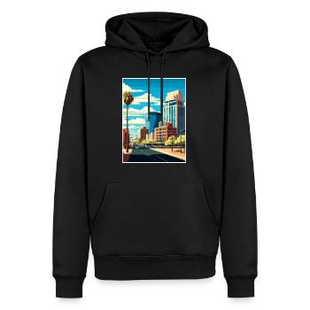 Scottsdale Arizona Vintage Reiseposter Souvenir - Männer Premium Bio Hoodie - Schwarz - Vorne - Nico (187cm)