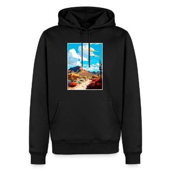Vallée d’Oro Arizona Vintage voyage affiche Souvenir - Sweat à capuche Premium bio Homme - noir - Devant - Nico (187cm)