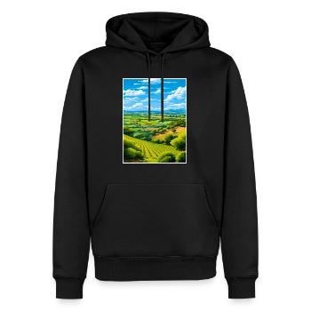 Adelaide Hills Australien Vintage Reiseposter WPA - Männer Premium Bio Hoodie - Schwarz - Vorne - Nico (187cm)