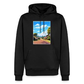 Mont Foulque Tha Australie Vintage Affiche de voyage WPA - Sweat à capuche Premium bio Homme - noir - Devant - Nico (187cm)