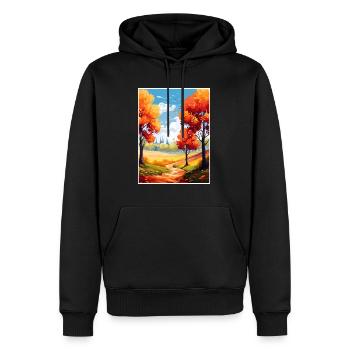 Adelaide Hills Australien Vintage Reiseposter WPA - Männer Premium Bio Hoodie - Schwarz - Vorne - Nico (187cm)