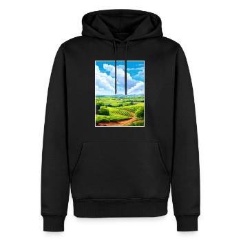 Barossa Valley Australie Vintage voyage affiche WPA - Sweat à capuche Premium bio Homme - noir - Devant - Nico (187cm)