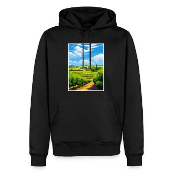 Barossa Valley Australie Vintage voyage affiche WPA - Sweat à capuche Premium bio Homme - noir - Devant - Nico (187cm)
