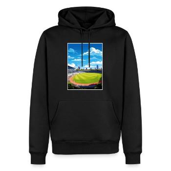 Melbourne Cricket Ground Vintage voyage affiche WPA - Sweat à capuche Premium bio Homme - noir - Devant - Nico (187cm)