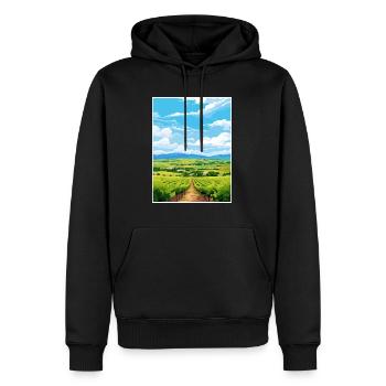Yarra Valley Australie Vintage voyage affiche WPA - Sweat à capuche Premium bio Homme - noir - Devant - Nico (187cm)