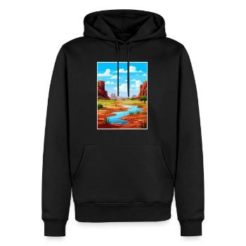Das Kimberley Australia Vintage Reiseposter WPA - Männer Premium Bio Hoodie - Schwarz - Vorne - Nico (187cm)