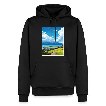 Kaikoura Nouvelle-Zélande Nz Vintage Travel Poster WPA - Sweat à capuche Premium bio Homme - noir - Devant - Nico (187cm)