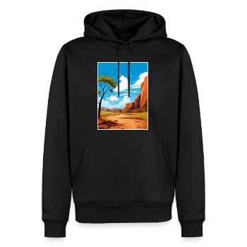 Le Kimberley Australie Vintage voyage affiche WPA - Sweat à capuche Premium bio Homme - noir - Devant - Nico (187cm)