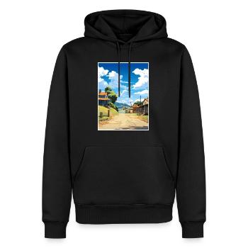 Sovereign Hills Australia Vintage Travel Poster - Men’s Premium Organic Hoodie - black - Front - Nico (187cm)