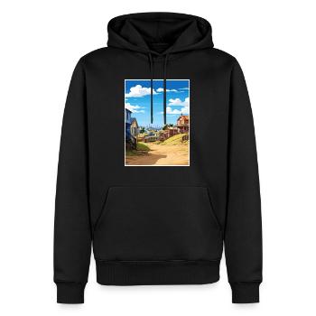 Sovereign Hills Australia Vintage Travel Poster - Men’s Premium Organic Hoodie - black - Front - Nico (187cm)