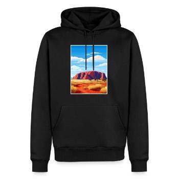 Uluru Kata Tjuta Nationalpark Australien Souvenir - Männer Premium Bio Hoodie - Schwarz - Vorne - Nico (187cm)