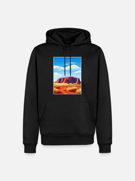 Uluru Kata Tjuta National Park Australia Souvenir - Men’s Premium Organic Hoodie - black