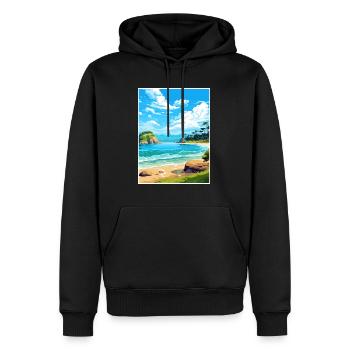 Abel Tasman Nationalpark Neuseeland Souvenir - Männer Premium Bio Hoodie - Schwarz - Vorne - Nico (187cm)