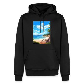 Abel Tasman Nationalpark Neuseeland Souvenir - Männer Premium Bio Hoodie - Schwarz - Vorne - Nico (187cm)
