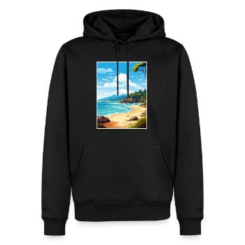 Abel Tasman Nationalpark Neuseeland Souvenir - Männer Premium Bio Hoodie - Schwarz - Vorne - Nico (187cm)
