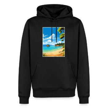 Abel Tasman Nationalpark Neuseeland Souvenir - Männer Premium Bio Hoodie - Schwarz - Vorne - Nico (187cm)