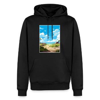 Parc national de Barra Hunda Costa Rica affiche de voyage - Sweat à capuche Premium bio Homme - noir - Devant - Nico (187cm)