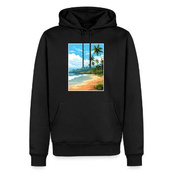 Gandoca Manzanillo Wildlife Refuge Costa Rica - Men’s Premium Organic Hoodie - black - Front - Nico (187cm)