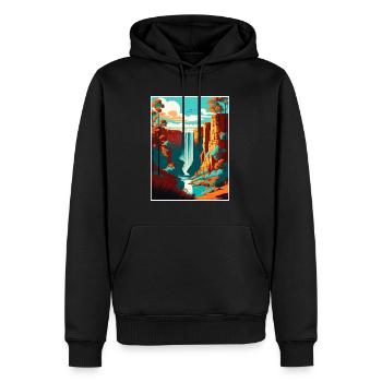 Kimberley Australien Vintage Reiseposter Souvenir - Männer Premium Bio Hoodie - Schwarz - Vorne - Nico (187cm)