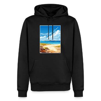 Parc marin de Ningaloo Vintage voyage affiche WPA Art - Sweat à capuche Premium bio Homme - noir - Devant - Nico (187cm)