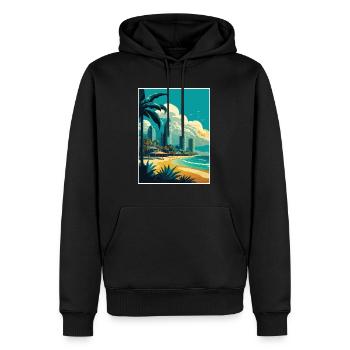 Gold Coast Australien Vintage Reiseposter WPA Kunst - Männer Premium Bio Hoodie - Schwarz - Vorne - Nico (187cm)