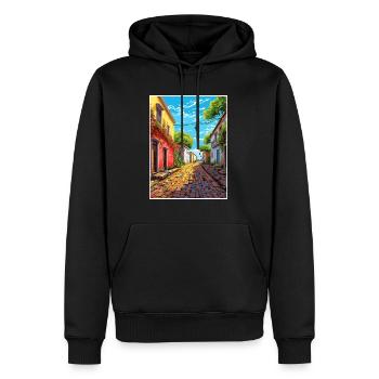 Colonia Del Sacramento Vintage Travel Poster WPA - Men’s Premium Organic Hoodie - black - Front - Nico (187cm)