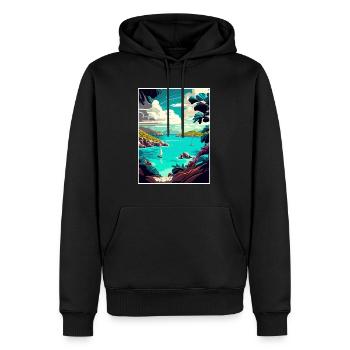 Îles Vierges britanniques Vintage Travel Poster WPA - Sweat à capuche Premium bio Homme - noir - Devant - Nico (187cm)