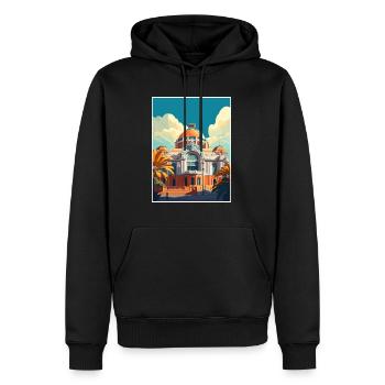 Mexique Décoration Vintage Voyage Affiche Souvenir - Sweat à capuche Premium bio Homme - noir - Devant - Nico (187cm)