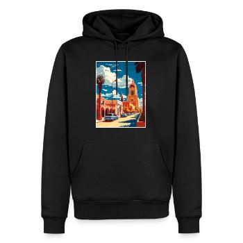 Guadalajara Dekoration Vintage Reiseposter WPA - Männer Premium Bio Hoodie - Schwarz - Vorne - Nico (187cm)