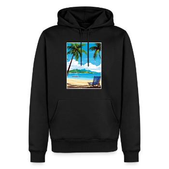 Antigua und Barbuda Karibik Reiseposter - Männer Premium Bio Hoodie - Schwarz - Vorne - Nico (187cm)