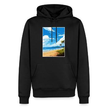 Péninsule de Nicoya Costa Rica Vintage Travel Poster - Sweat à capuche Premium bio Homme - noir - Devant - Nico (187cm)