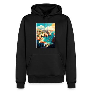 Cabo Sans Lucas décoration Mexique affiche de voyage - Sweat à capuche Premium bio Homme - noir - Devant - Nico (187cm)