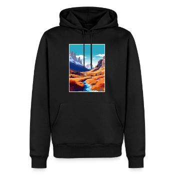 San Juan Argentinien Vintage Reiseposter Souvenir - Männer Premium Bio Hoodie - Schwarz - Vorne - Nico (187cm)