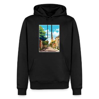 Santa Rosa Argentinien Vintage Reiseposter WPA Kunst - Männer Premium Bio Hoodie - Schwarz - Vorne - Nico (187cm)