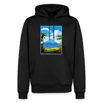 La Fortuna Costa Rica Vintage Reiseposter WPA - Männer Premium Bio Hoodie - Schwarz - Vorne - Nico (187cm)