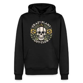 Verrückter Pflanzen-Guy-Club - Männer Premium Bio Hoodie - Schwarz - Vorne - Nico (187cm)