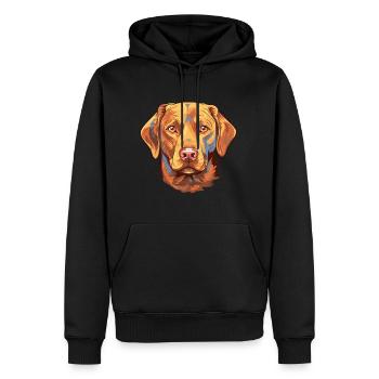 Chesapeake Bay Retriever Hunderasse Aquarellwagen - Männer Premium Bio Hoodie - Schwarz - Vorne - Nico (187cm)