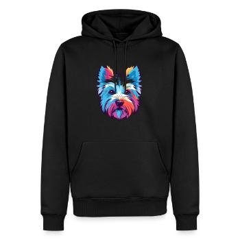 West Highland White Terrier Hunderasse Aquarell C - Männer Premium Bio Hoodie - Schwarz - Vorne - Nico (187cm)