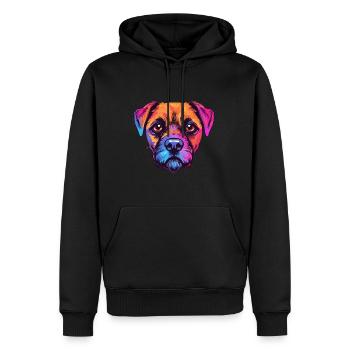 Border Terrier Dog Breed Watercolor Cartoon Kawaii - Men’s Premium Organic Hoodie - black - Front - Nico (187cm)