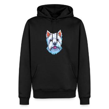 West Highland White Terrier Hunderasse Aquarell C - Männer Premium Bio Hoodie - Schwarz - Vorne - Nico (187cm)