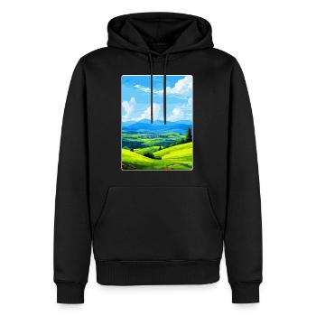 Sauerland Germany Vintage Travel Poster Souvenir - Men’s Premium Organic Hoodie - black - Front - Nico (187cm)