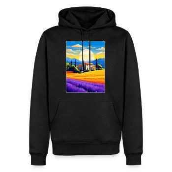 Provence Frankreich Vintage Reiseplakat Souvenir WPA - Männer Premium Bio Hoodie - Schwarz - Vorne - Nico (187cm)