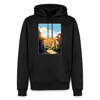 Grenade Espagne Affiche de voyage vintage WPA Souvenir - Sweat à capuche Premium bio Homme - noir - Devant - Nico (187cm)