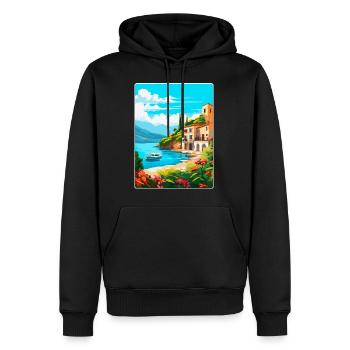 Mallorca Spanien Vintage Reiseplakat Souvenir WPA - Männer Premium Bio Hoodie - Schwarz - Vorne - Nico (187cm)