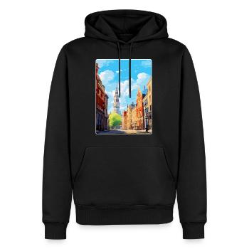 Lille Frankreich Vintage Reiseplakat WPA Souvenir - Männer Premium Bio Hoodie - Schwarz - Vorne - Nico (187cm)